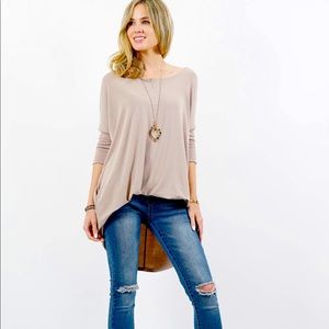 Drop shoulder oversized tunic